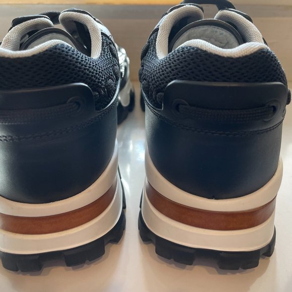 Ermenegildo Zegna Couture Leather Sneakers Shoes Black US Italy - Picture 4 of 10